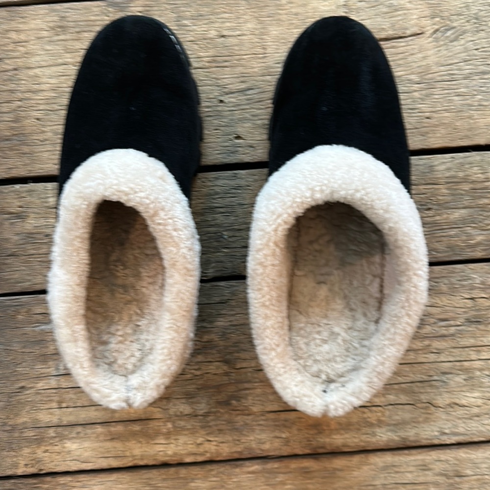 La Canadienne ALWAYS WATERPROOF SHEARLING LINED CLOG BLACK SUEDE 7.5